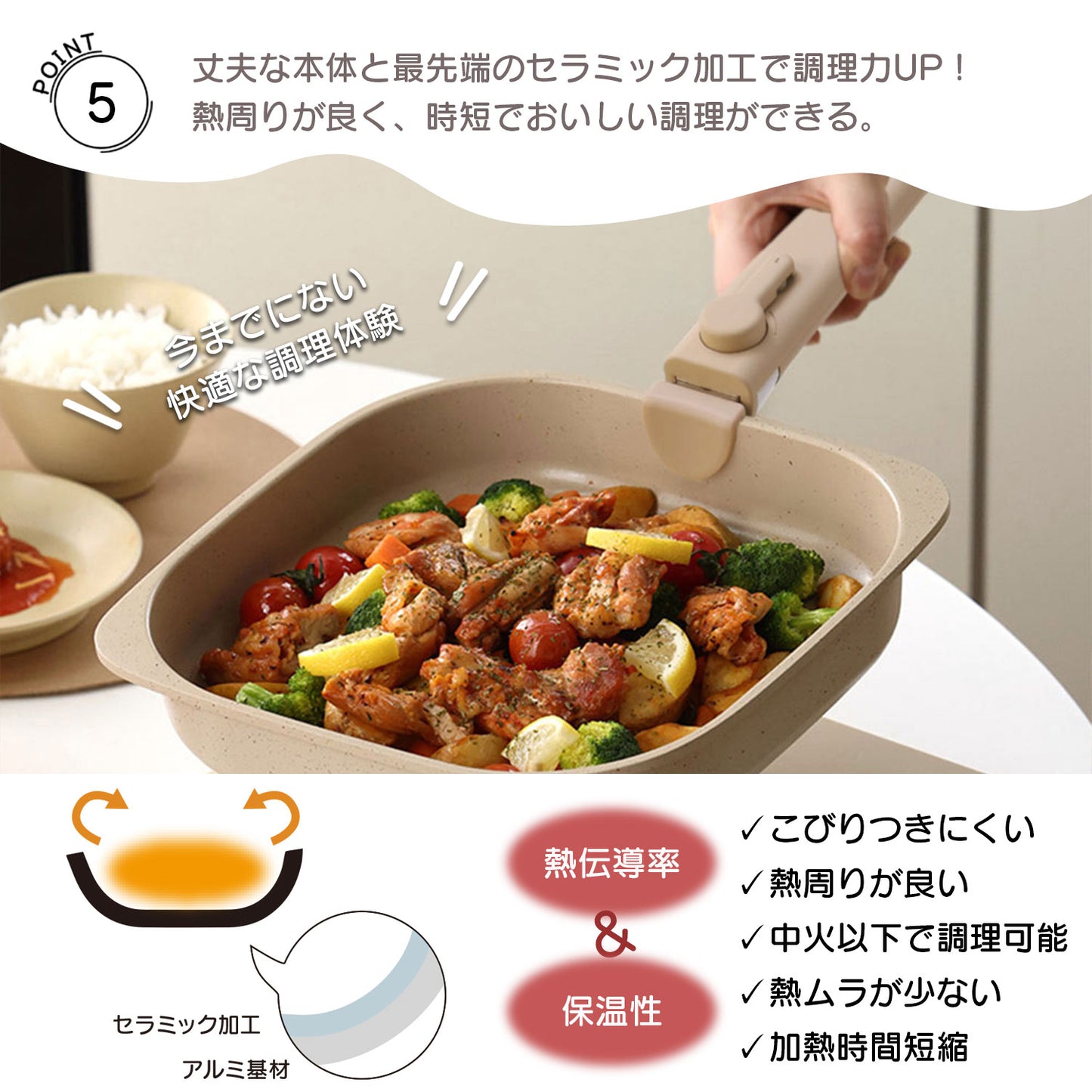 FIKAコンフォート7点セット ハンドル着脱式 テラコッタピンク