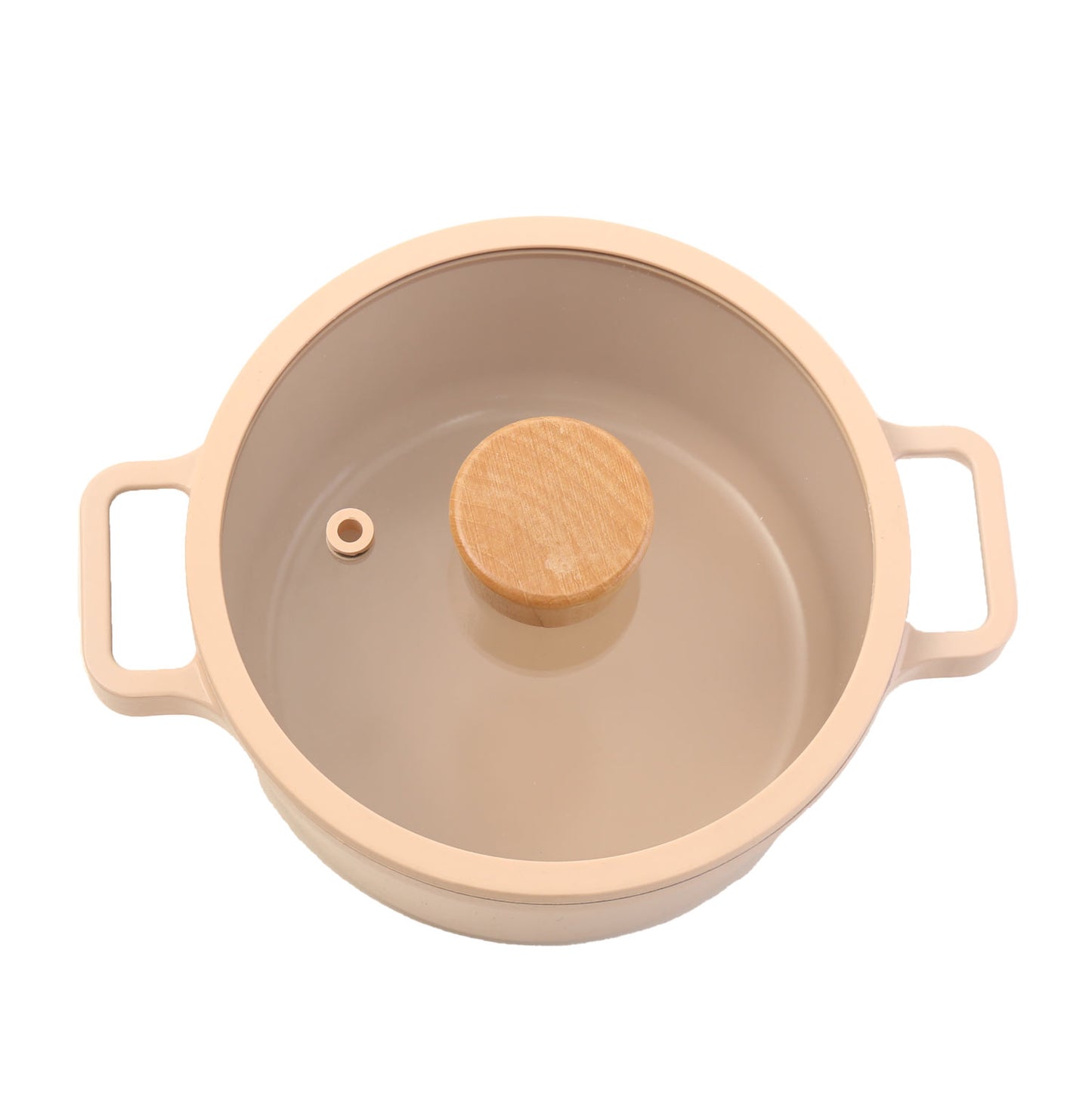 FIKA セラミック キャセロール(両手鍋)16cm ピーチピンク