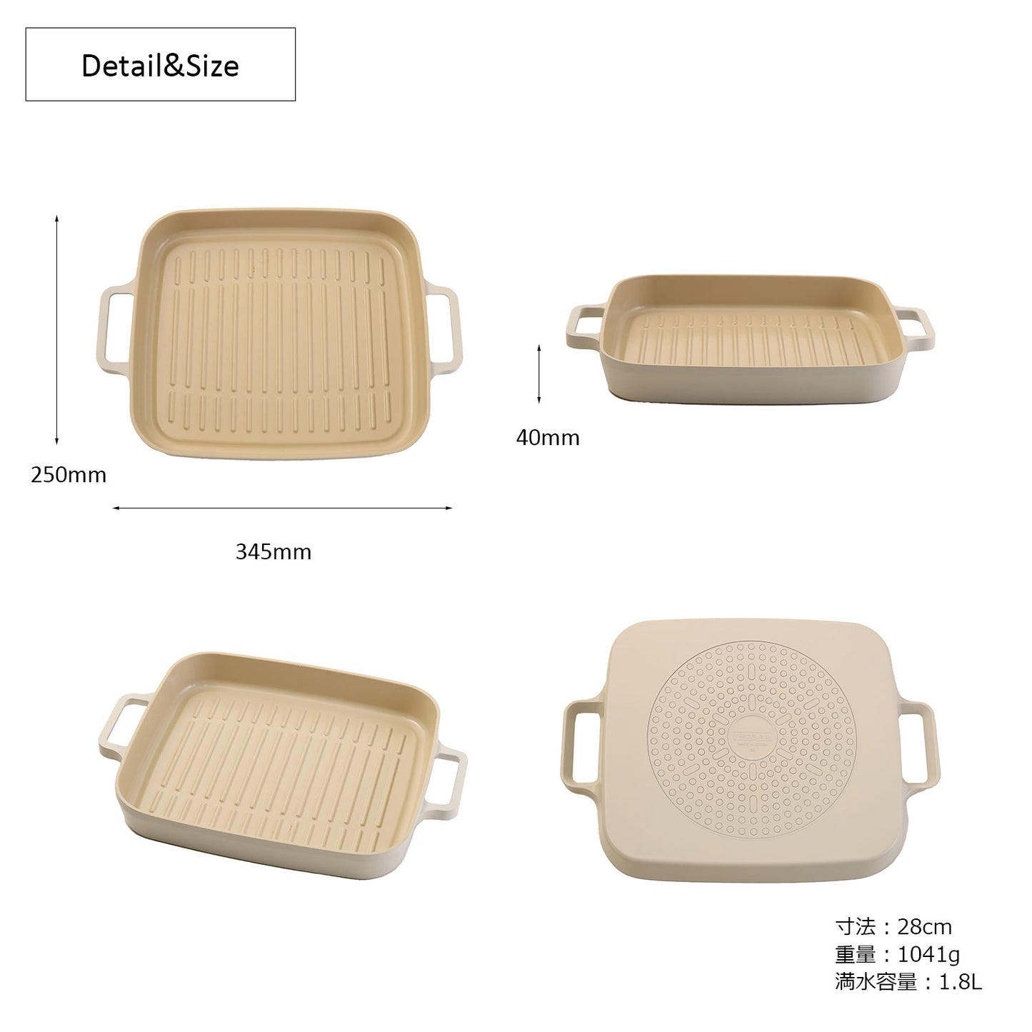 FIKA セラミック グリルパン 28cm