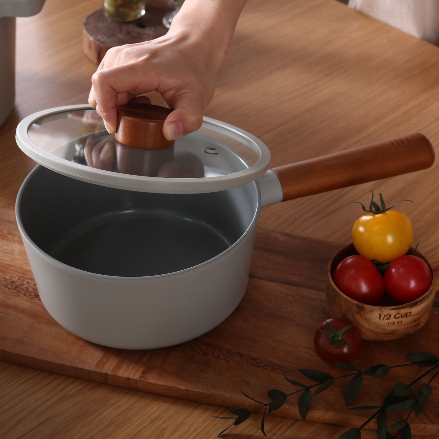FIKA ガラス蓋18cm単品 ミッドナイトグリーン