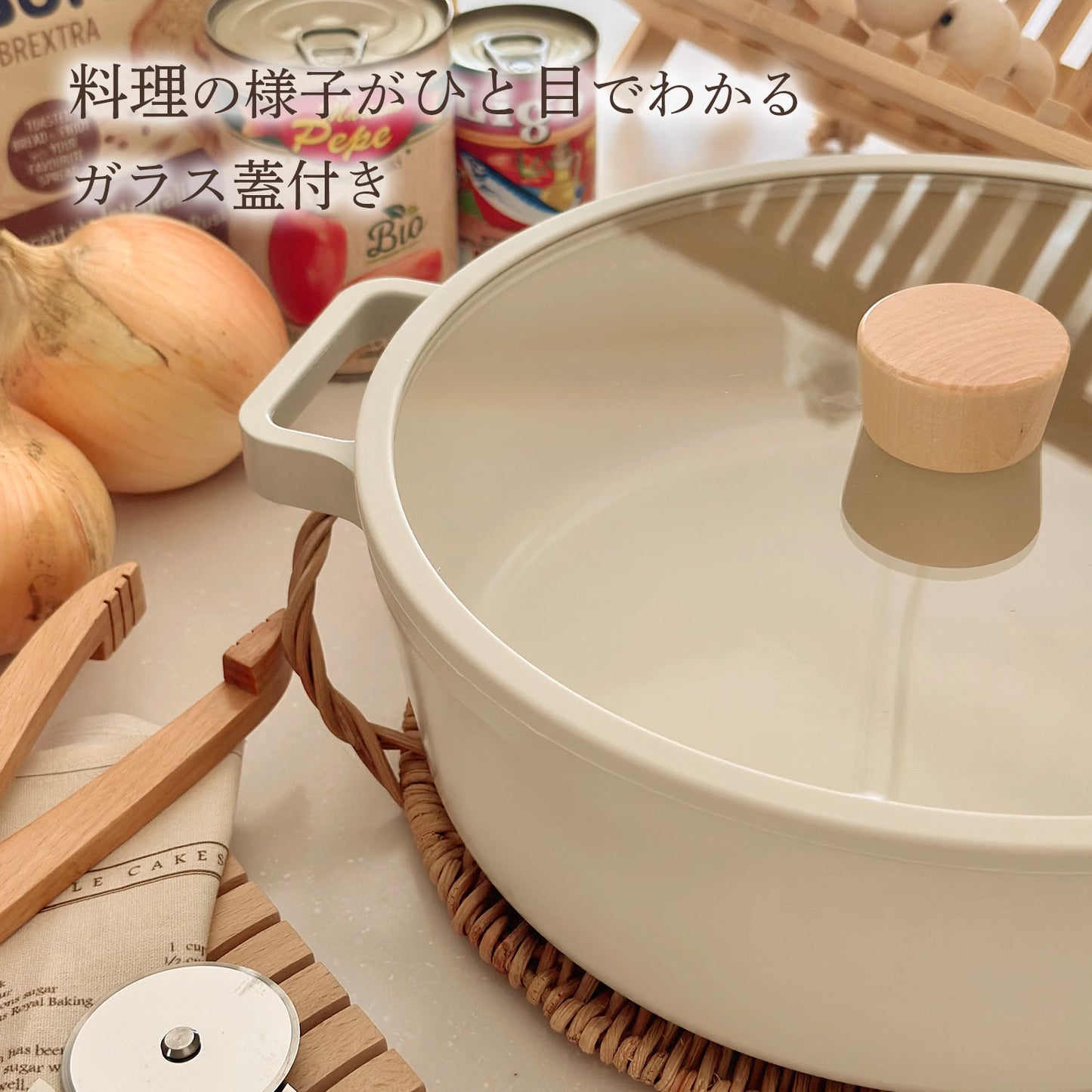 FIKA セラミック ローポット（すき焼鍋）26cm