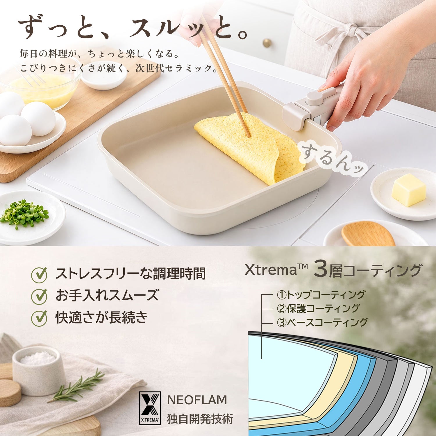 FIKA コンフォート7点セット 取っ手がとれる ハンドル 着脱式