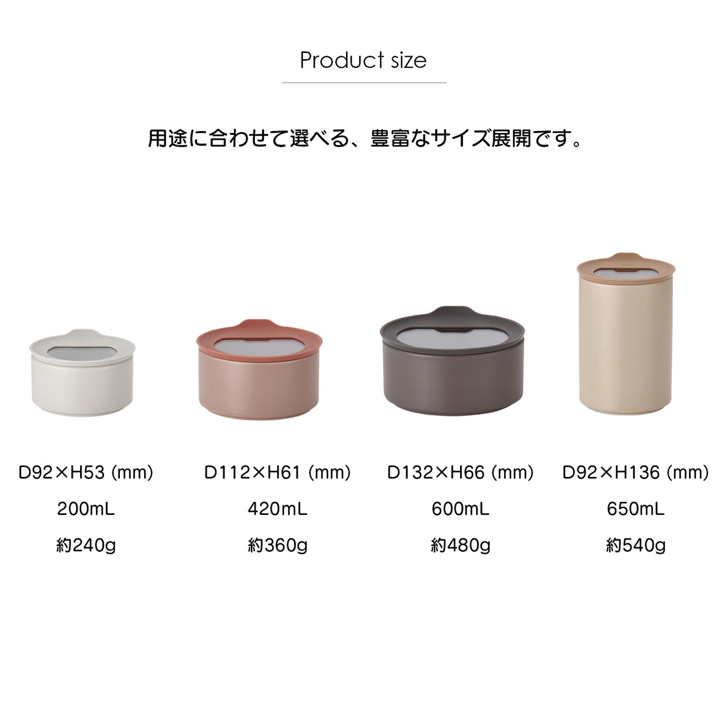 FIKAONE 陶磁器製食品保存容器 丸型タイプ